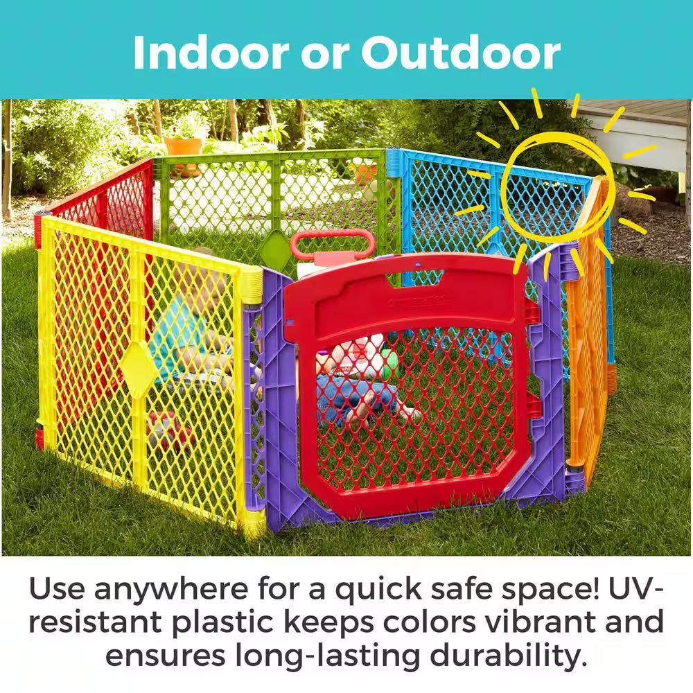 26 In. Superyard Color Play Ultimate 6-Panel Baby Play Yard