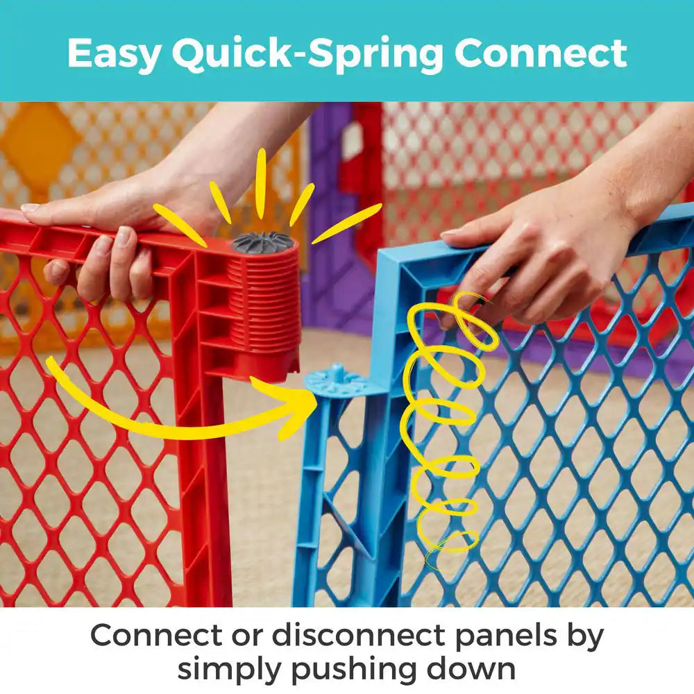 26 In. Superyard Color Play Ultimate 6-Panel Baby Play Yard