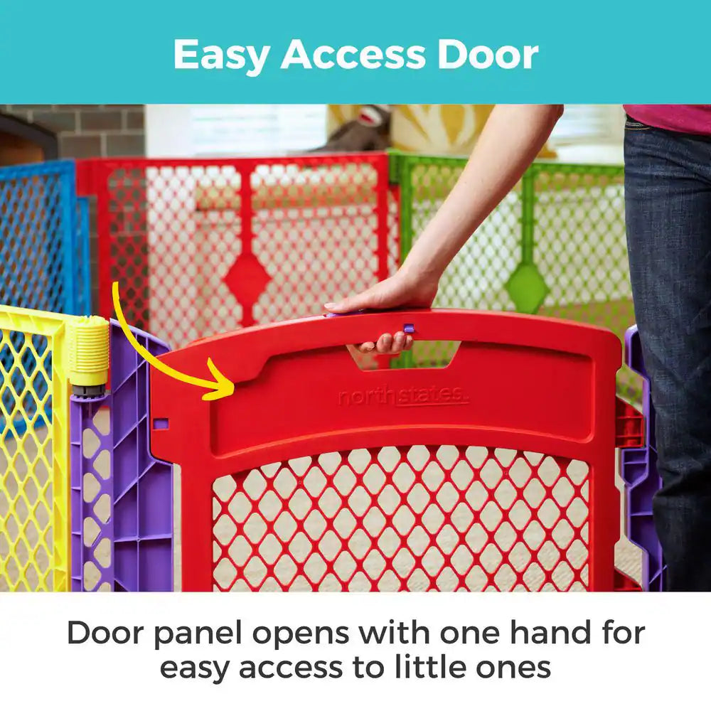 26 In. Superyard Color Play Ultimate 6-Panel Baby Play Yard