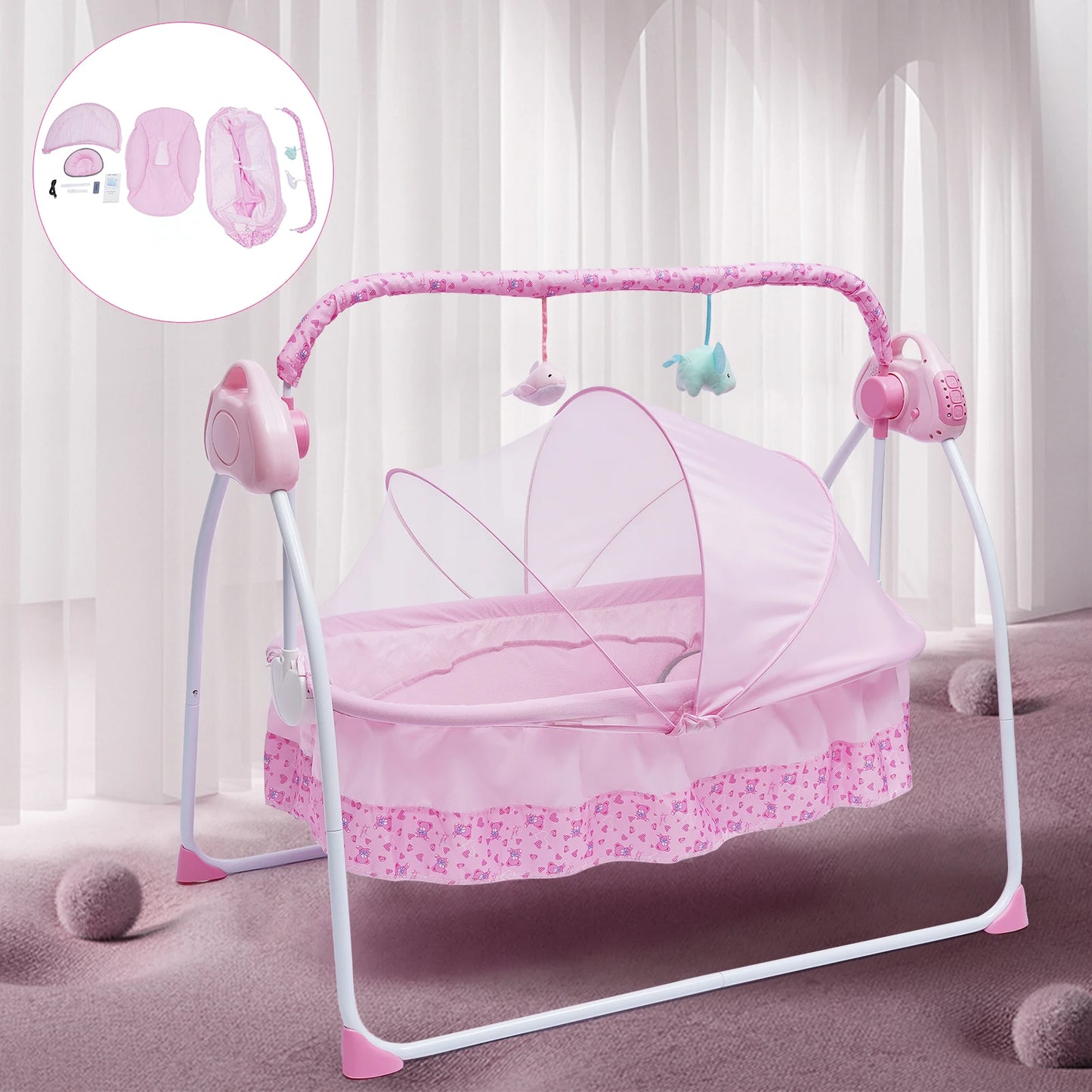 Electric Auto-Swing Crib