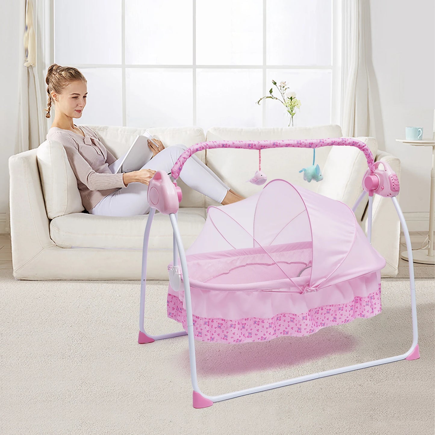 Electric Auto-Swing Crib