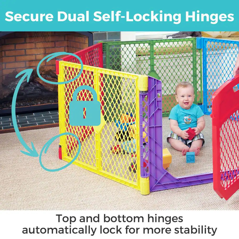 26 In. Superyard Color Play Ultimate 6-Panel Baby Play Yard